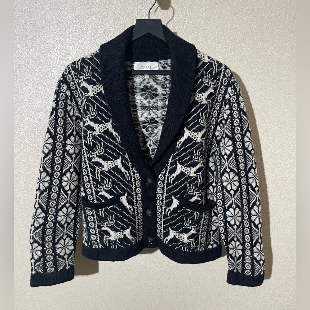 The Great Chalet Black And White Patterned Women's Sweater